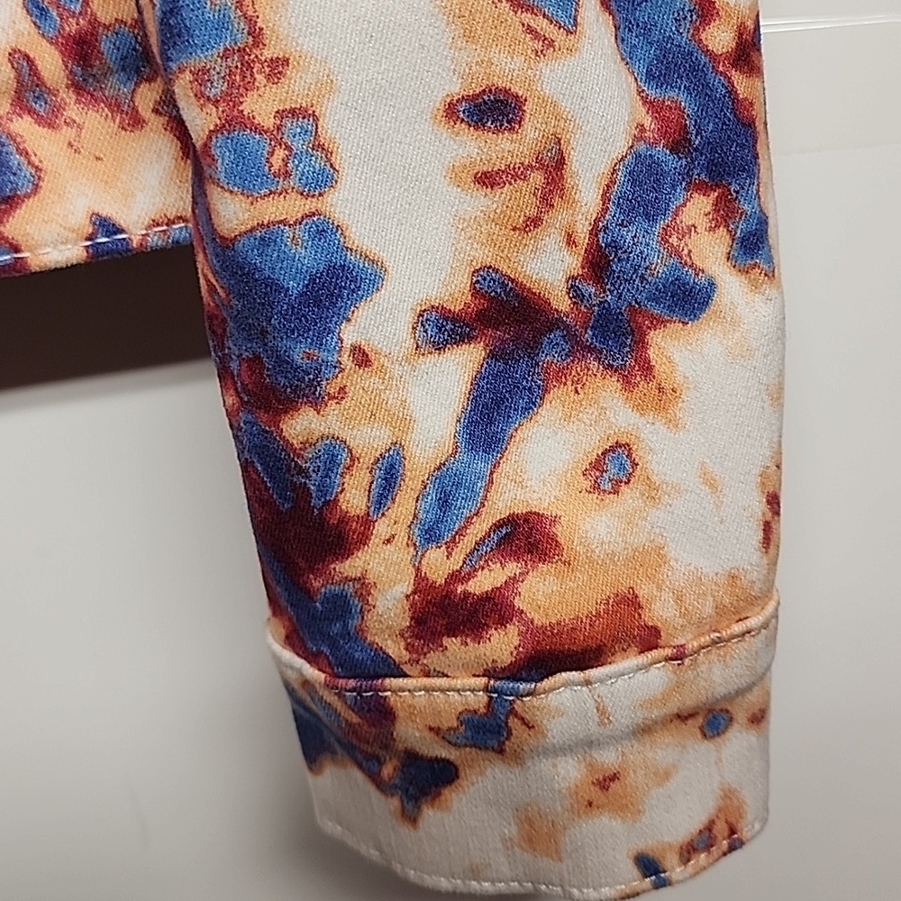 Skinnygirl Jeans Sz S Colorful Tie-Dye Denim Jacket - Picture 3 of 10